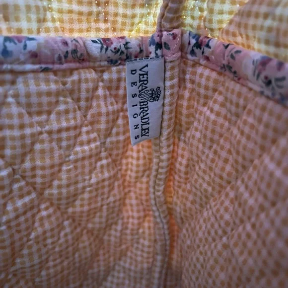 Vintage VERA BRADLEY Pastel Pink Large Button Close Tote Bag - Picture 6 of 7